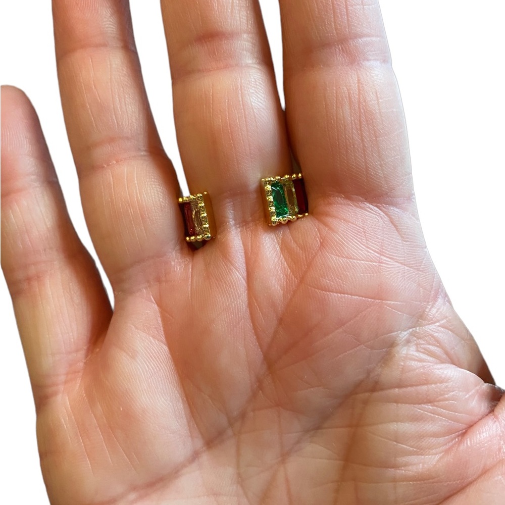 Gold and Colorful Rhinestone Cuff Ring - Picture 8 of 10